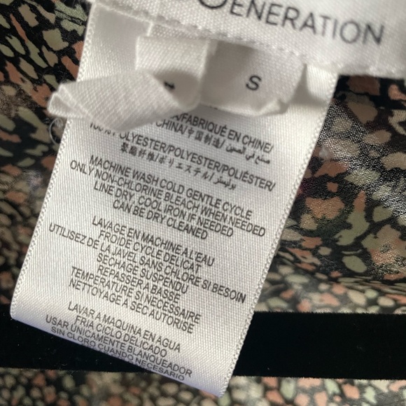 BCBGeneration Floral Cropped Chiffon Kimono - Size Small - Picture 5 of 5